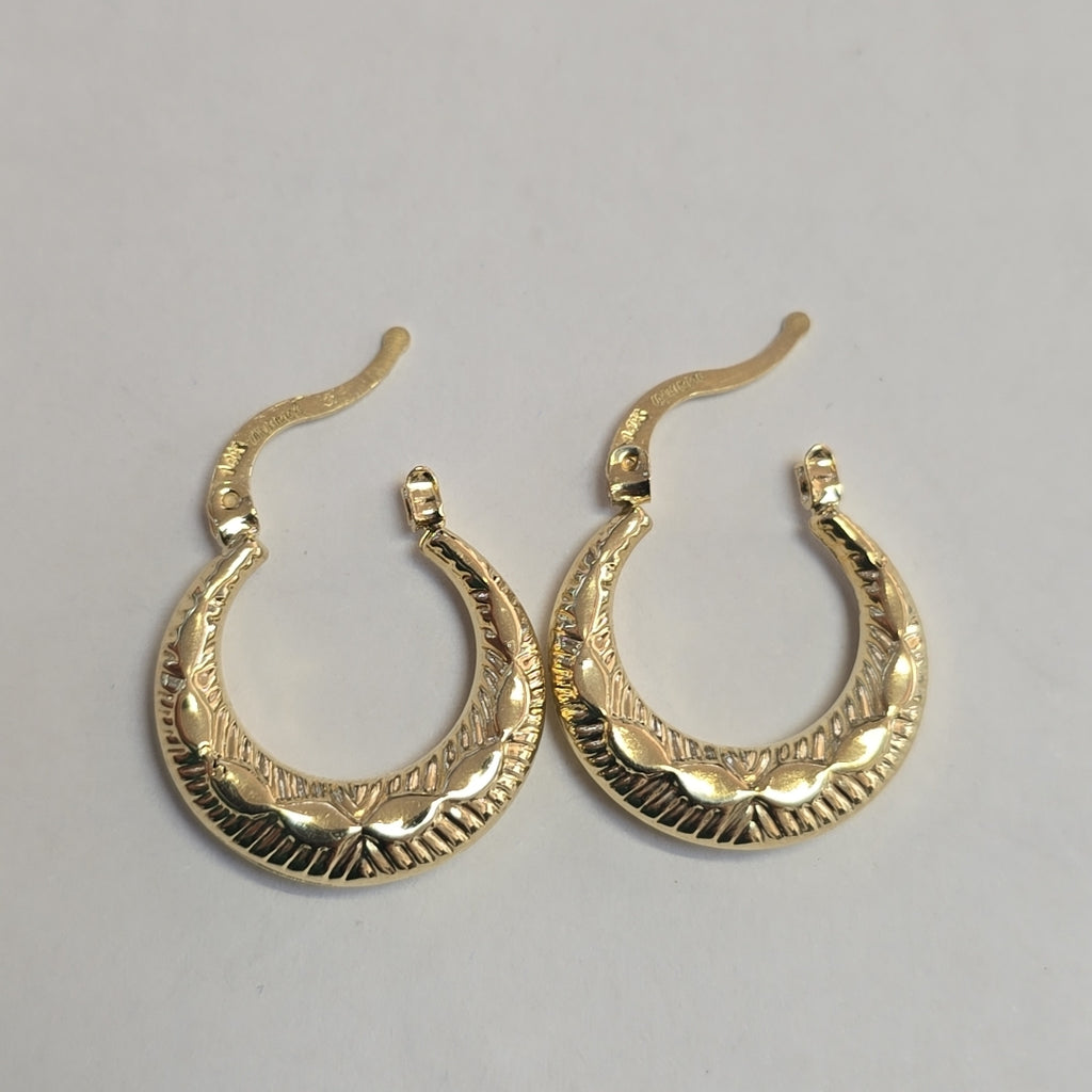 ARETES ARRACADAS HUECAS 14K 1.8 GR (NUEVO)