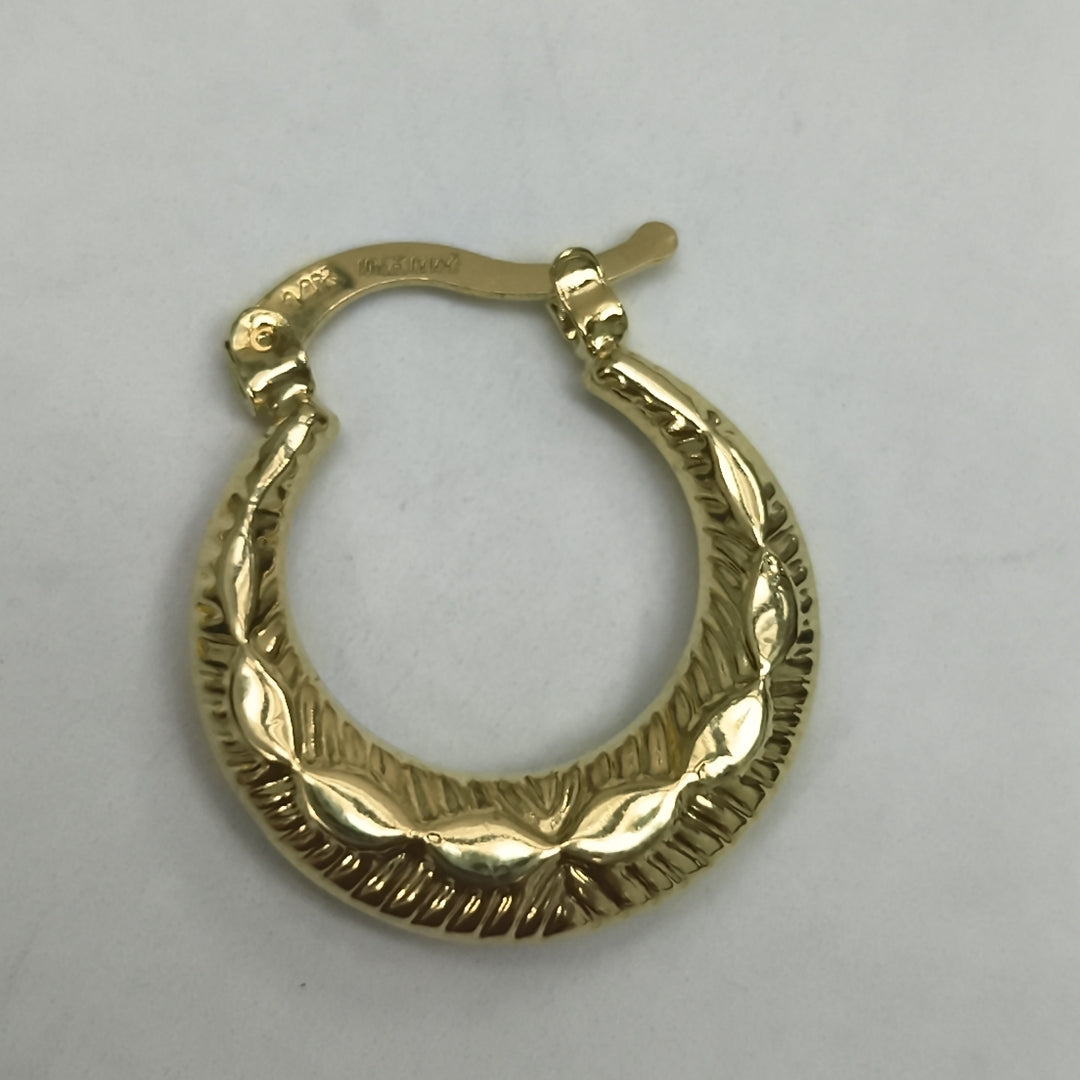 ARETES ARRACADAS HUECAS 14K 1.8 GR (NUEVO)