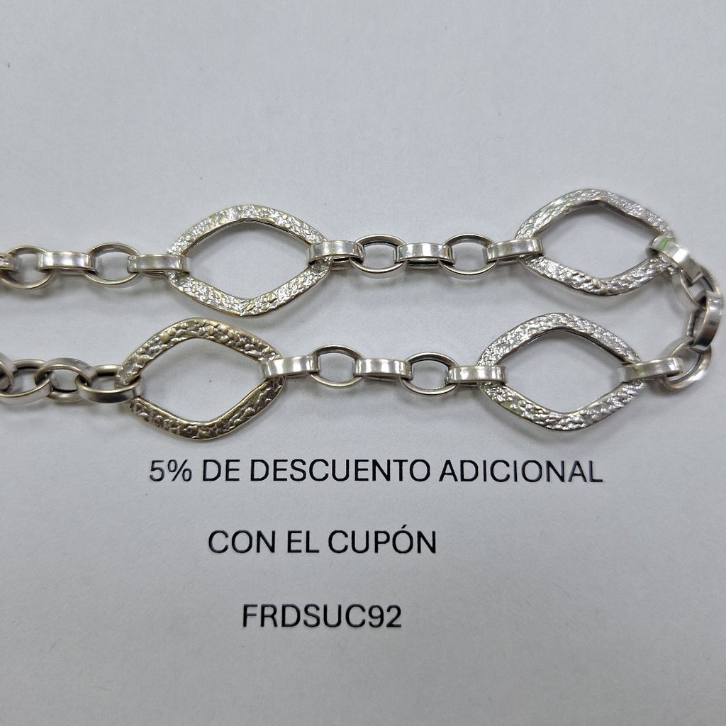 PULSERA ORO BLANCO 14 K 7,00 GRMS (SEMINUEVO)