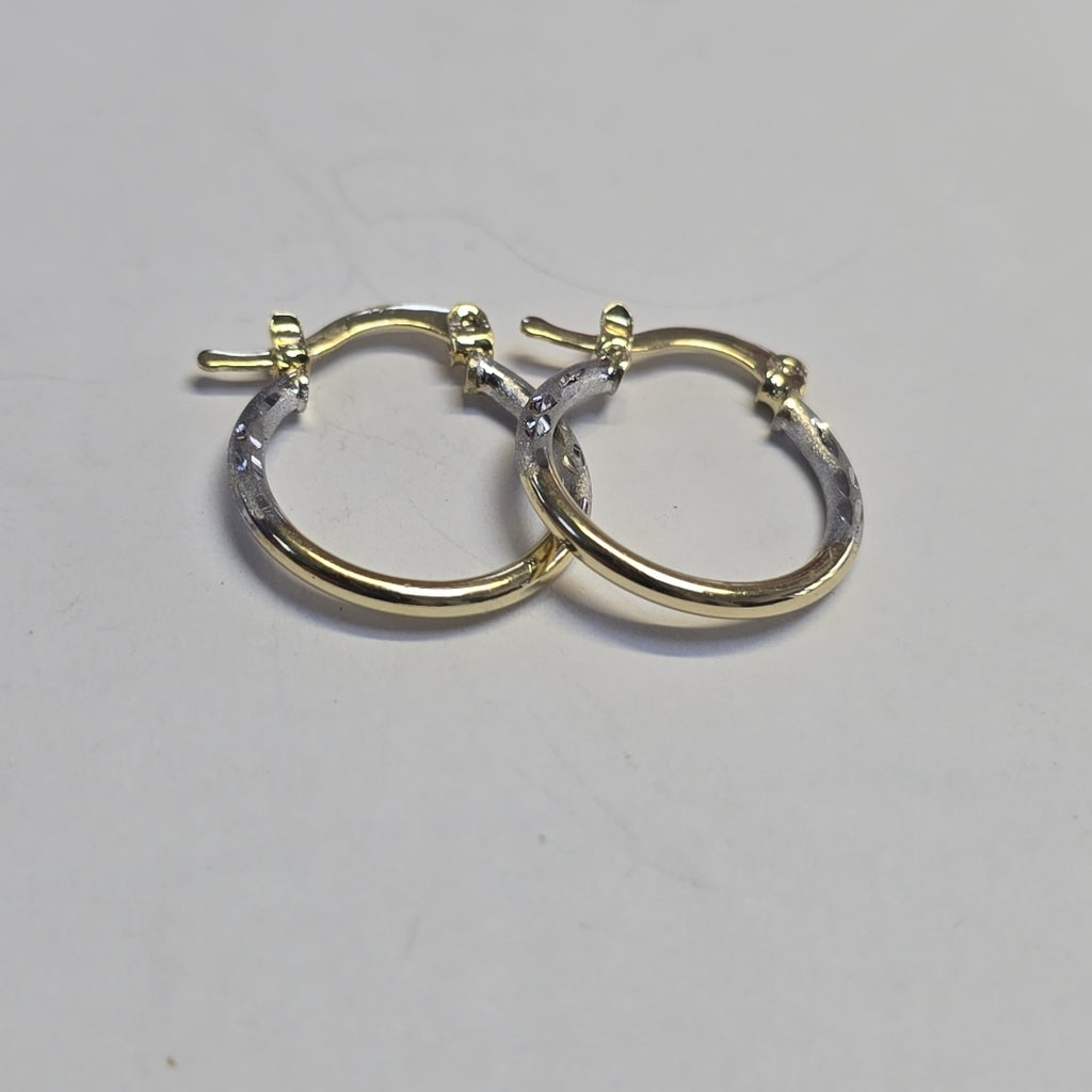 ARETES ARRACADAS COMBINADAS 14K 1.1 GR (NUEVO)