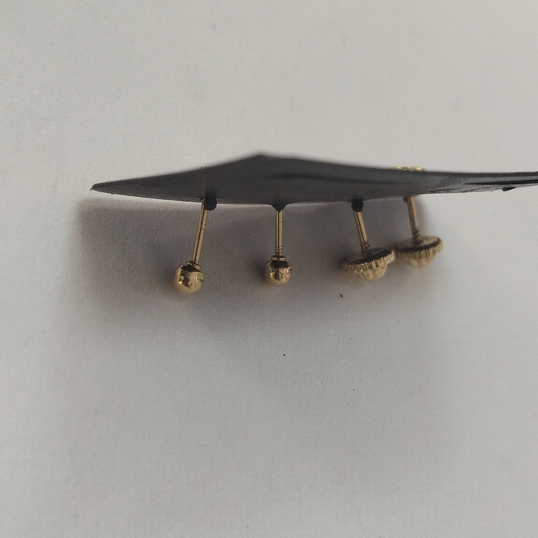 ARETES PAR ORO 14 K 0,30 GRMS (SEMINUEVO)