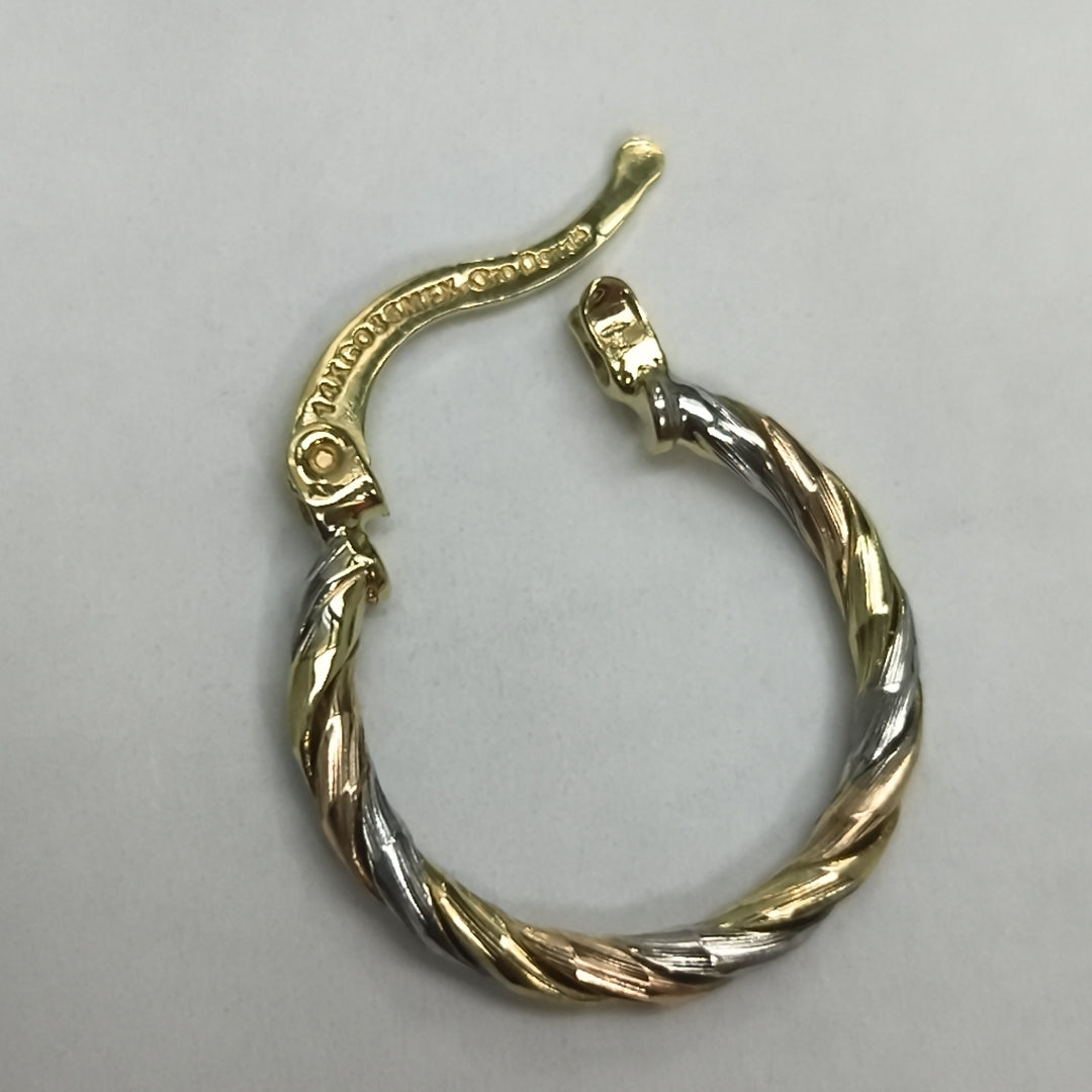 ARETES ARRACADAS COMBINADAS 14K 2.1 GR (NUEVO)