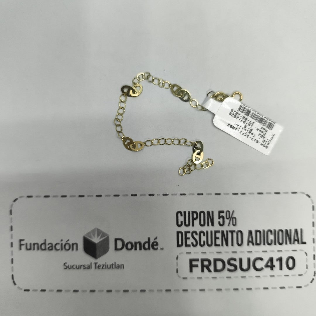 PULSERA ESPECIAL 14K 18 CM 1.5 GR (NUEVO)