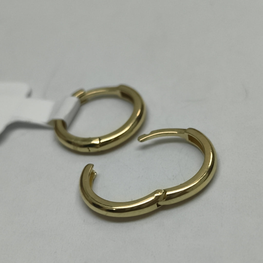 ARETES HUGGIES LISAS 14K 1.4 GR (NUEVO)