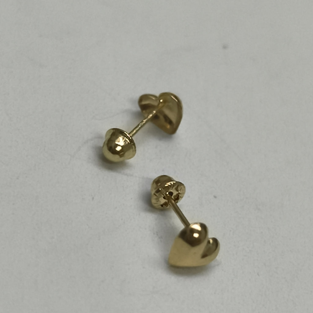 BROQUELES BROQUEL FIG CORAZON LISO 14K 0.1987 GR (NUEVO)