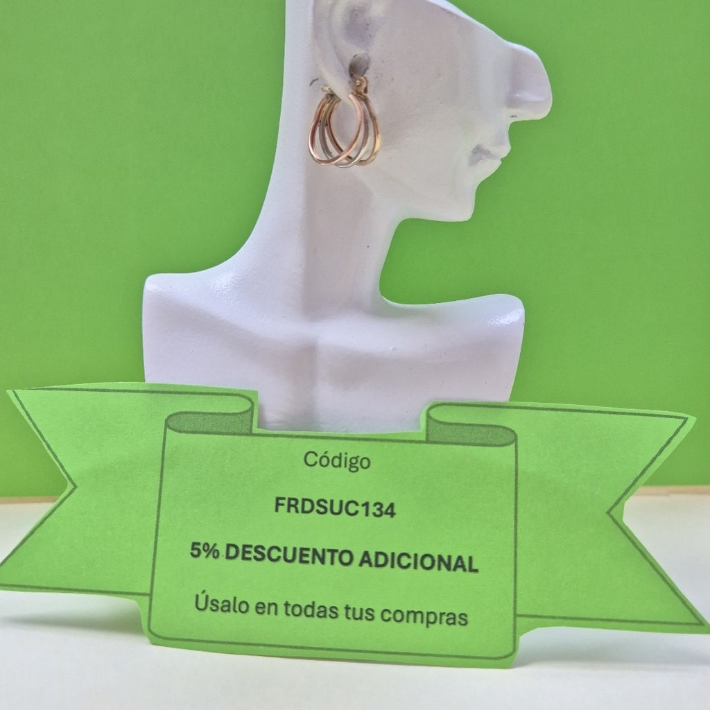 ARETES PAR ORO 10 K 1.6 GRMS (SEMINUEVO)