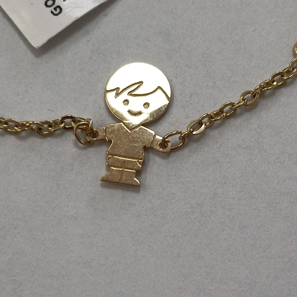 PULSERA TEJIDO ESPECIAL FIG NIÑO 14K 18 CM 1.4 GR (NUEVO)