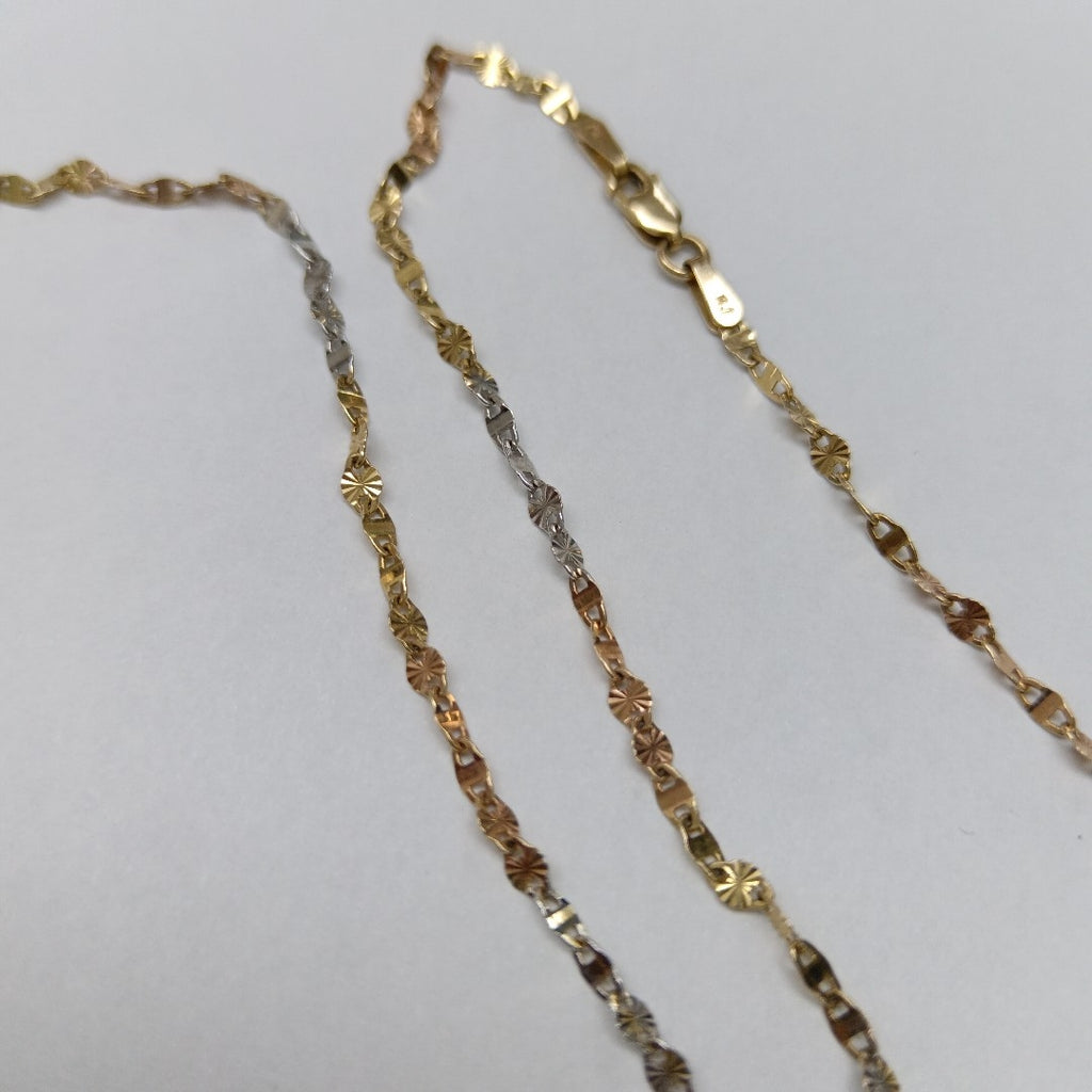 CADENA ORO COMBINADO 14 K 2,10 GRMS (SEMINUEVO)