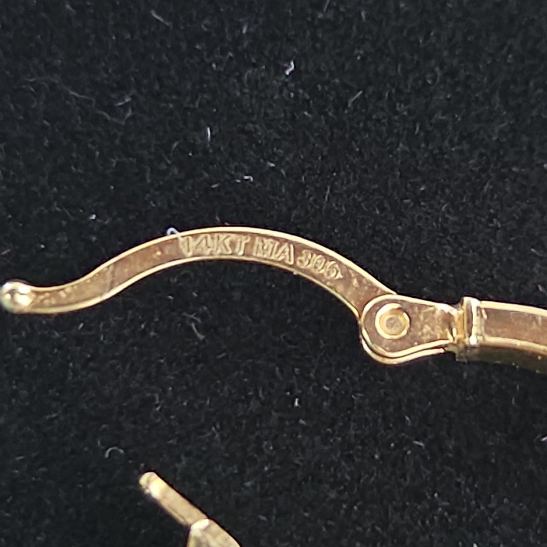 ARRACADAS PAR ORO 14 K 1.9 GRMS (SEMINUEVO)