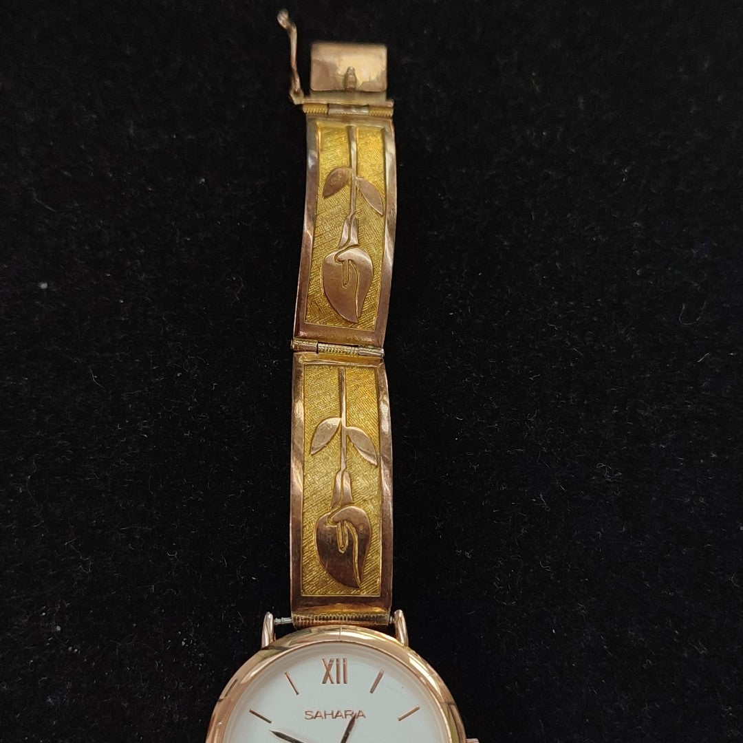 RELOJ CAJA ACERO PULSO ORO ORO 8 K 21.5 GRMS (SEMINUEVO)