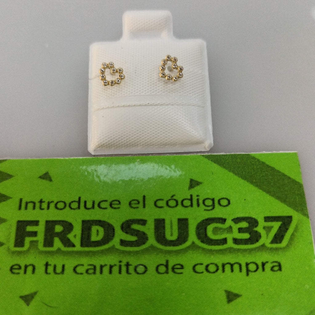BROQUELES BROQUEL FIG CORAZON 14K 0.23 GR (NUEVO)