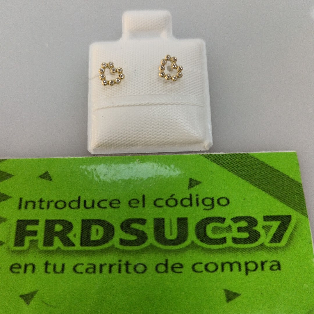 BROQUELES BROQUEL FIG CORAZON 14K 0.23 GR (NUEVO)