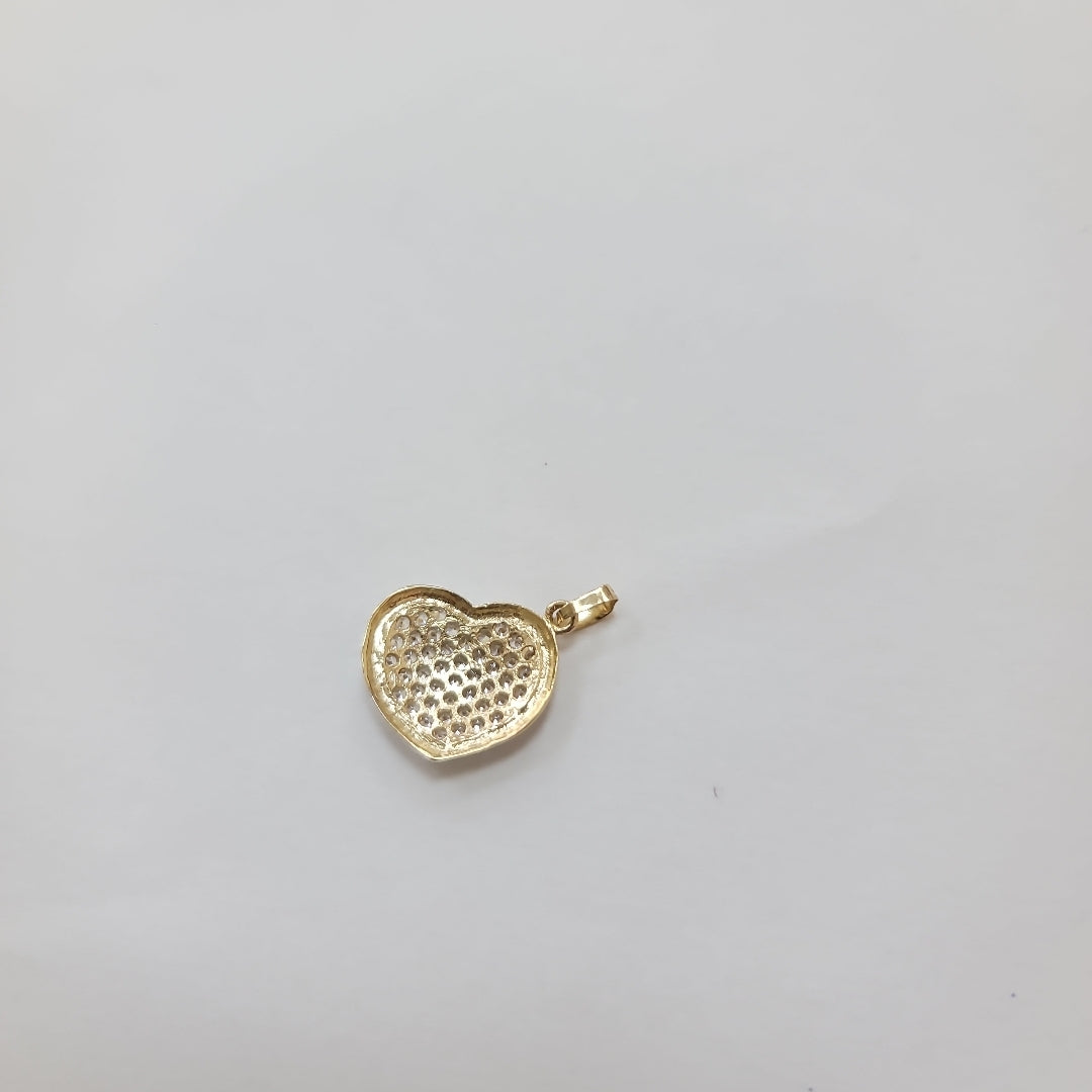 DIJE CORAZON CON CIRCONIAS 14K 1.8 GR (NUEVO)