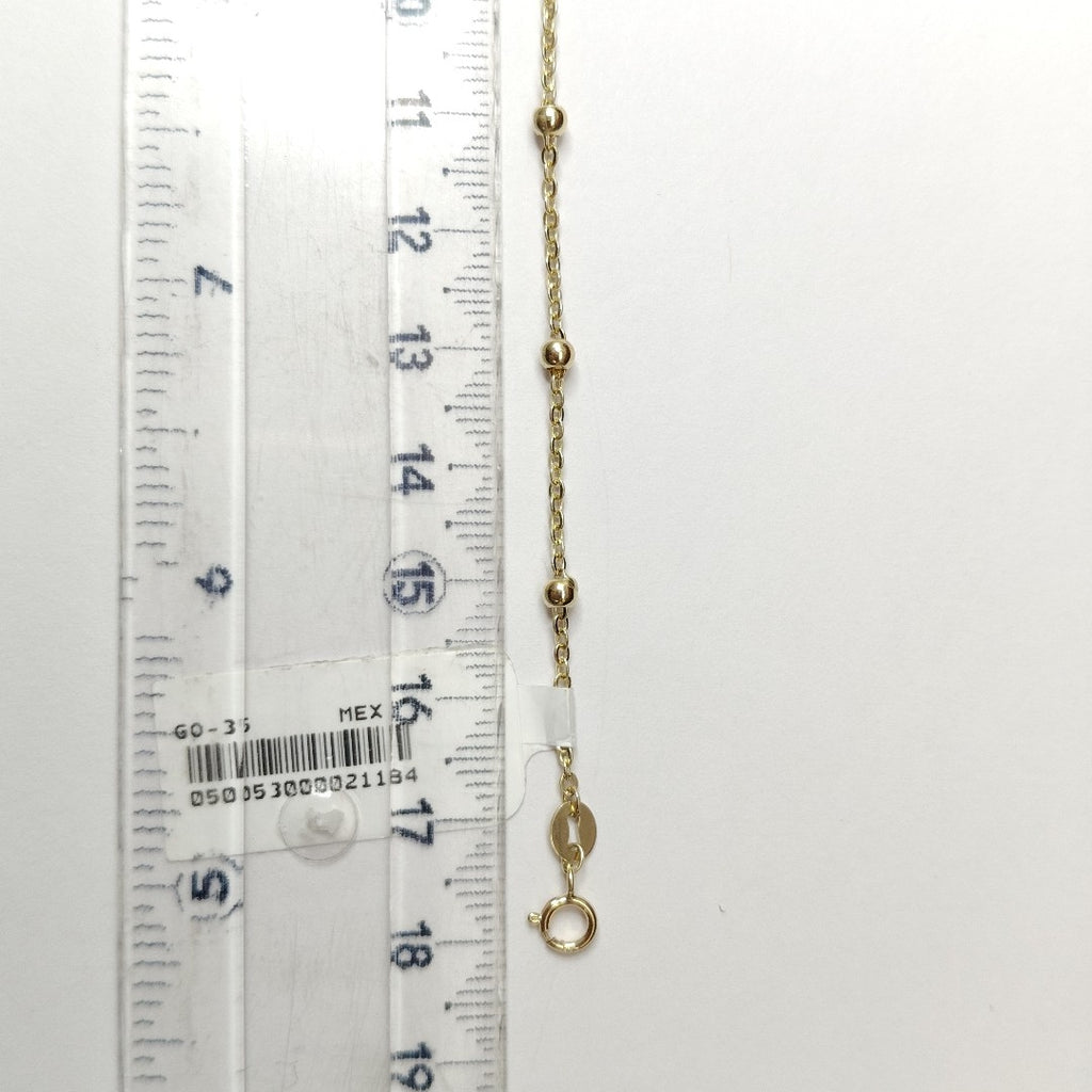 PULSERA TEJIDO ESPECIAL CON FLOR 14K 18 CM 1.6 GR (NUEVO)