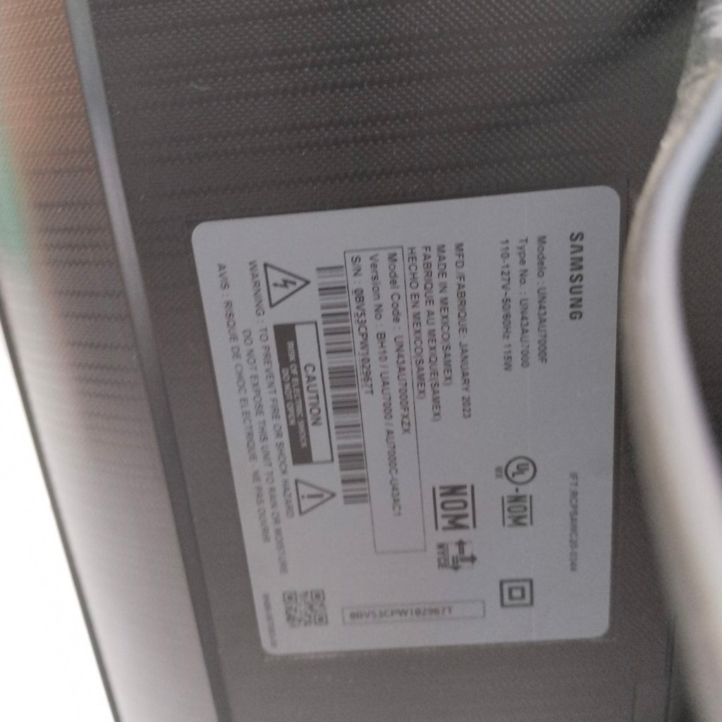 PANTALLA SAMSUNG UN43AU7000F (2023) 43" LED 4K (SEMINUEVO)
