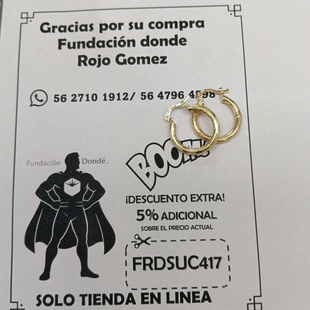 ARETES ARRACADAS 14K 2.7 GR (NUEVO)