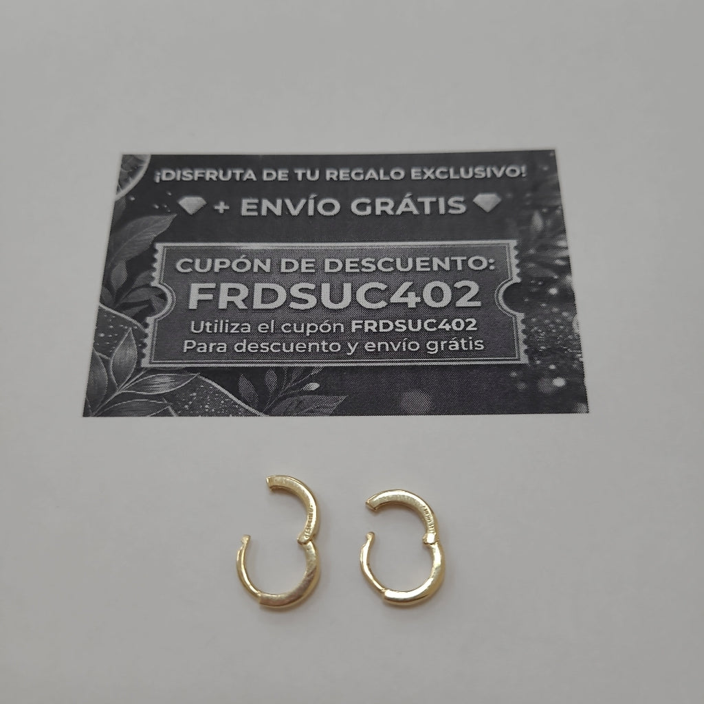 ARETES HUGGIE 14K 1.4 GR (NUEVO)