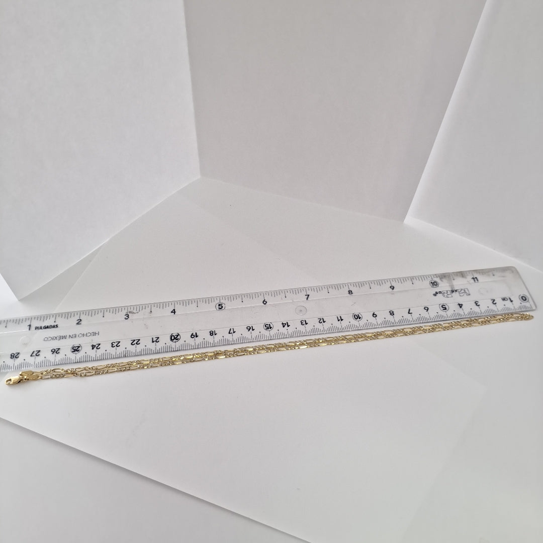 CADENA 3X1 DIAMANTADA 14K 55 CM 4.8 GR (NUEVO)