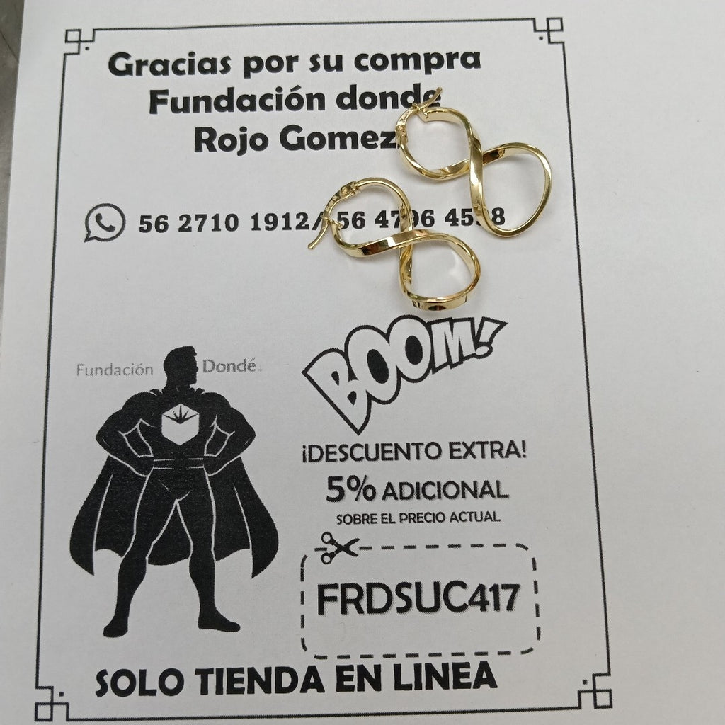 ARRACADAS ORO 10K 2.5 (NUEVO)