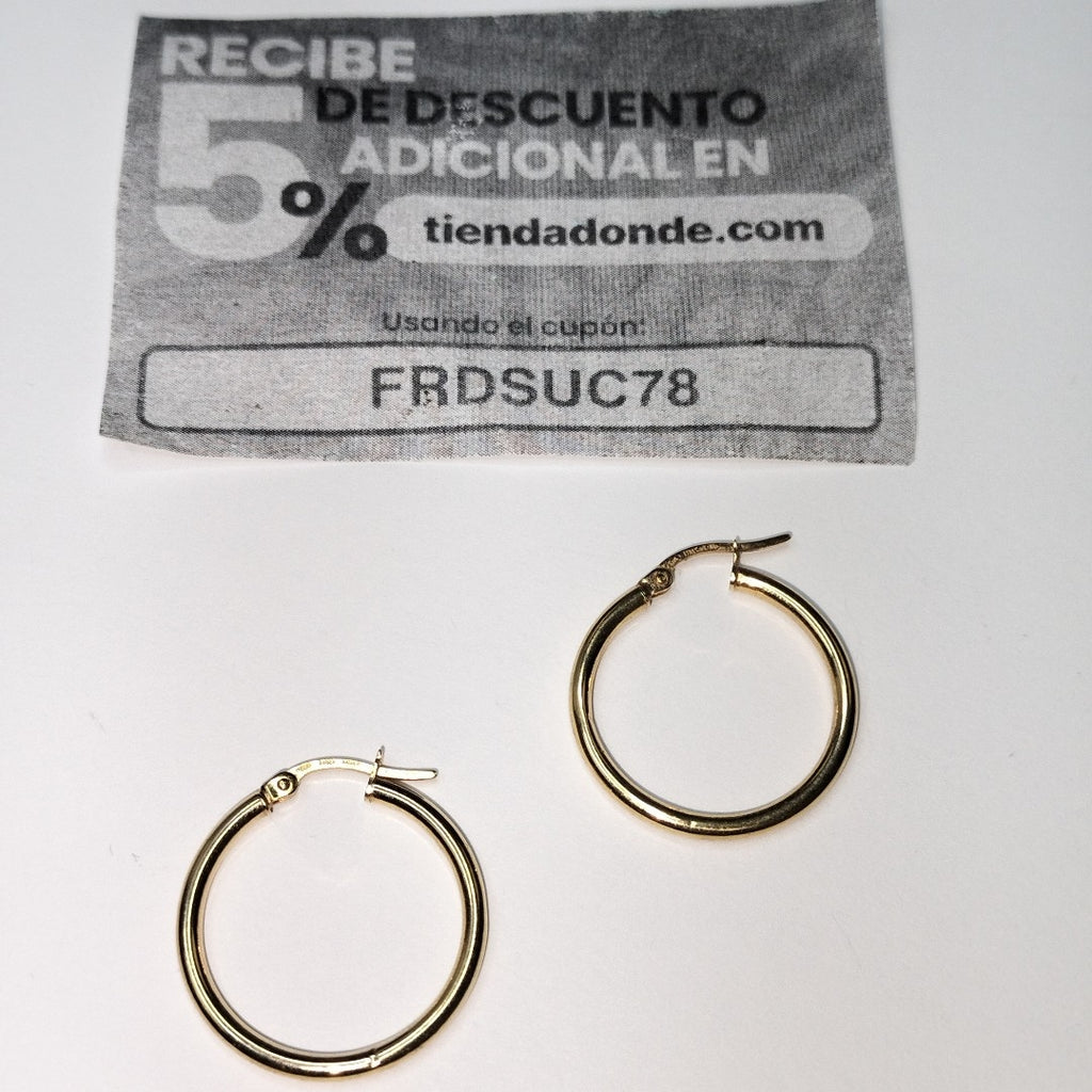 ARRACADAS PAR ORO 14 K 1 GRMS (SEMINUEVO)