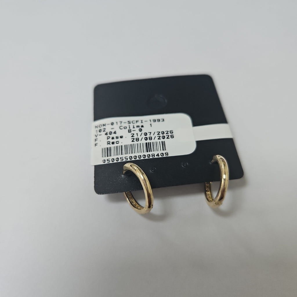 ARETES ARRACADA C CIRCONIAS 14K 1.6 GR (NUEVO)