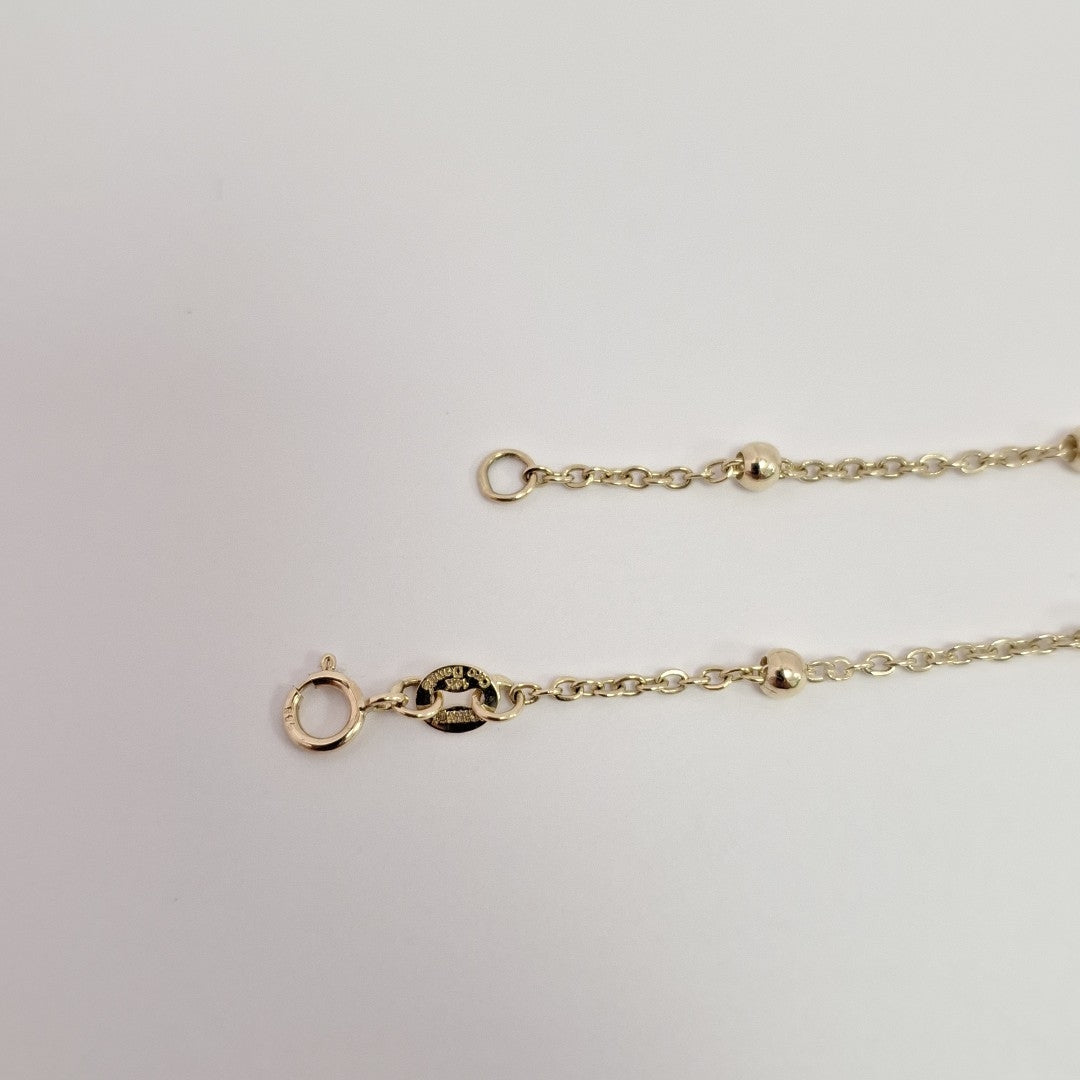 PULSERA TEJIDO ESPECIAL ARBOL 14K 18 CM 1.8 GR (NUEVO)