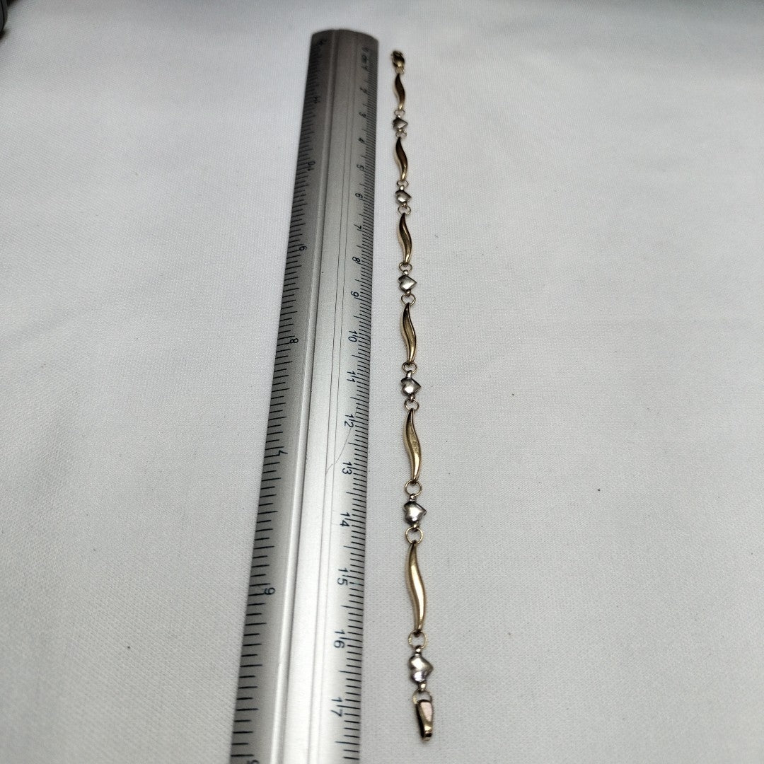 PULSERA ORO COMBINADO 14 K 2,40 GRMS (SEMINUEVO)