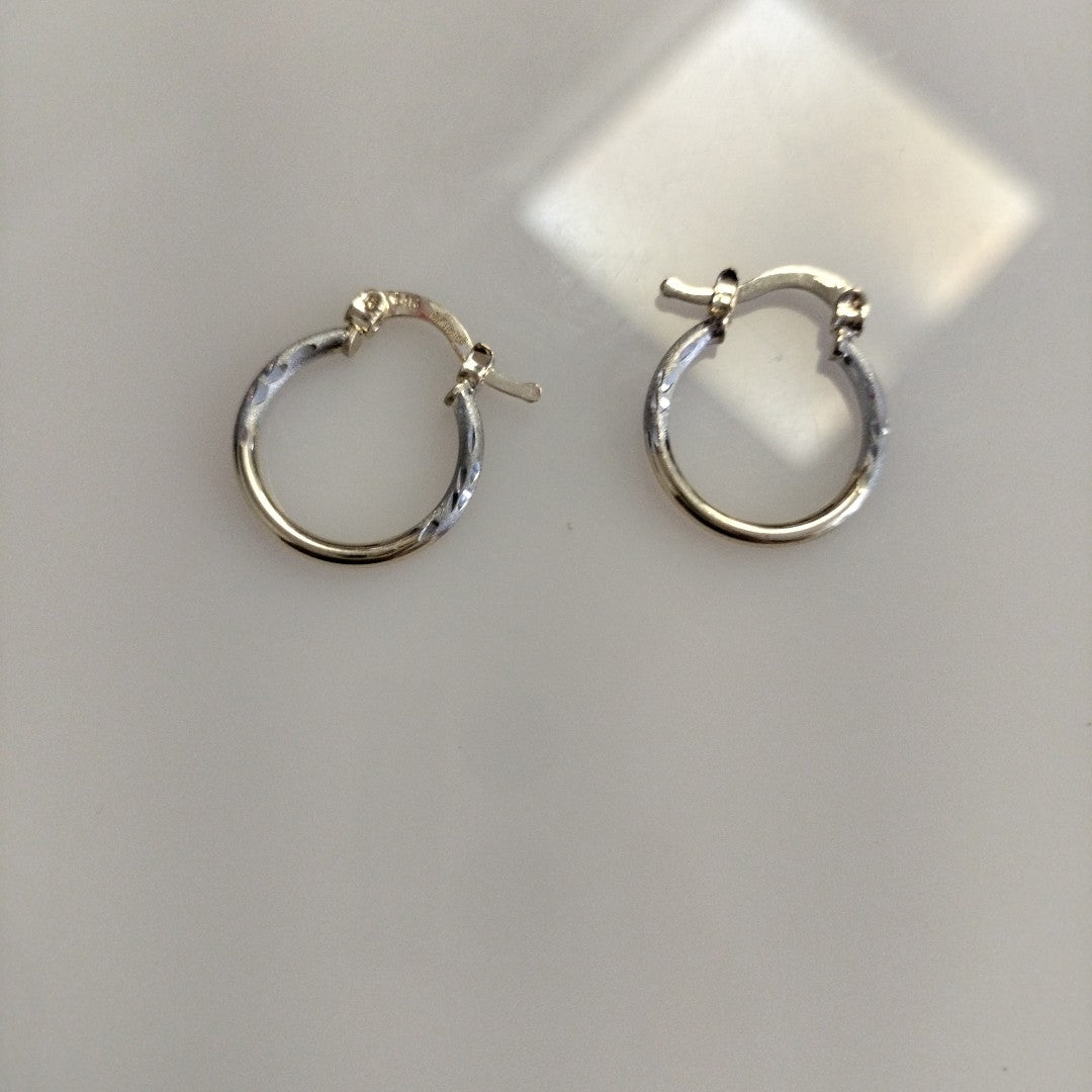 ARETES ARRACADAS COMBINADAS 14K 1.1 GR (NUEVO)
