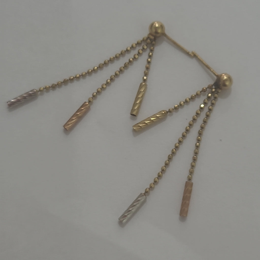 ARETES PAR ORO 14 K 1,90 GRMS (SEMINUEVO)