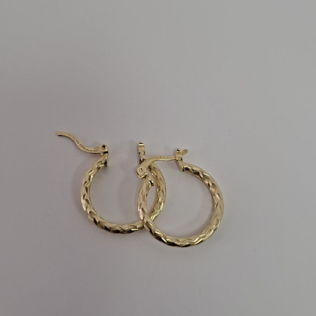 ARETES ARRACADAS LABRADAS 14K 2.1 GR (NUEVO)