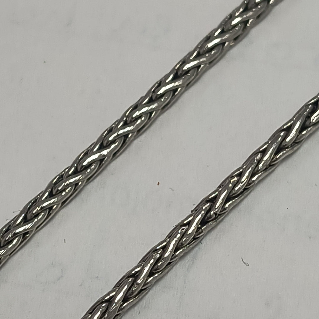 CADENA, DIJE ORO BLANCO 14 K 7.8 GRMS (SEMINUEVO)