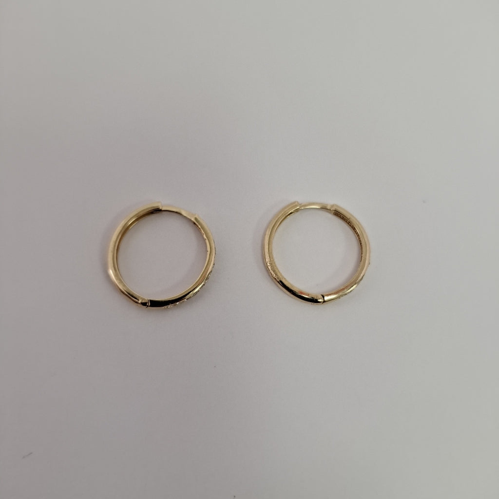 ARETES ARRACADAS C CIRCONIAS 14K 2.1 GR (NUEVO)