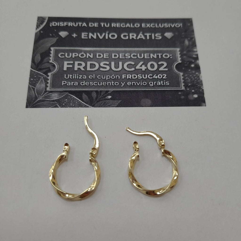 ARETES ARRACADAS TORZAL 14K 1.2 GR (NUEVO)