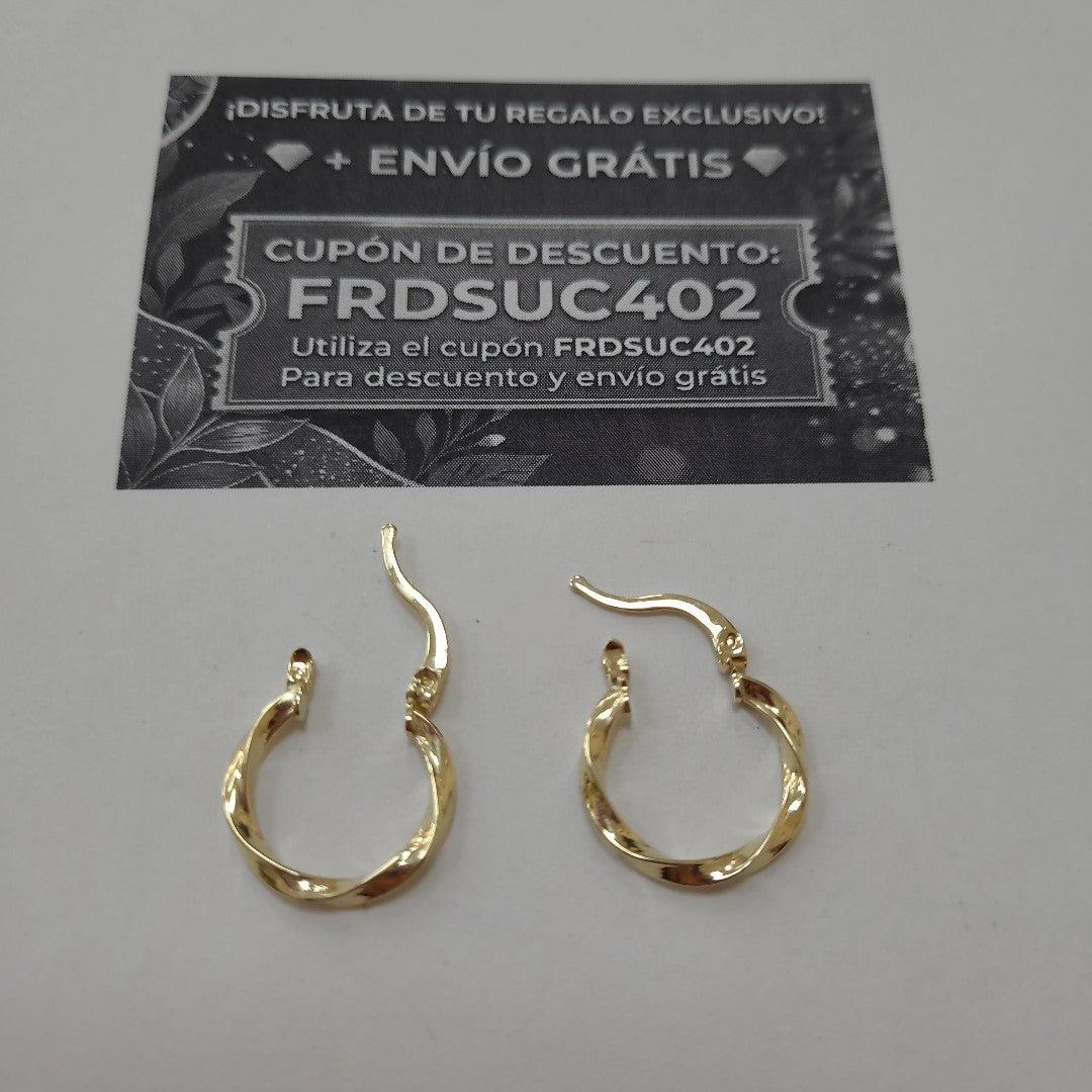 ARETES ARRACADAS TORZAL 14K 1.2 GR (NUEVO)