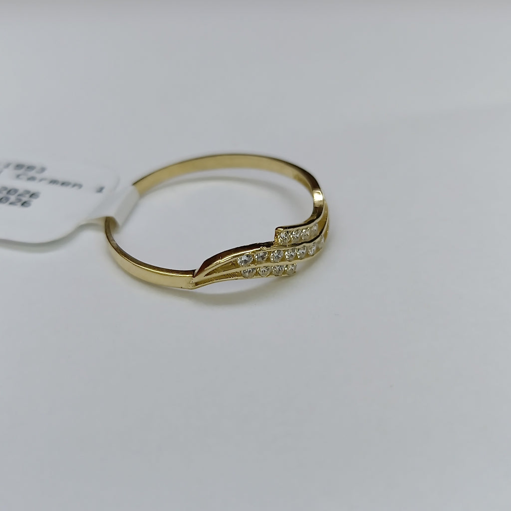 ANILLOS C CIRCONIAS 14K TALLA 8 0.9 GR (NUEVO)