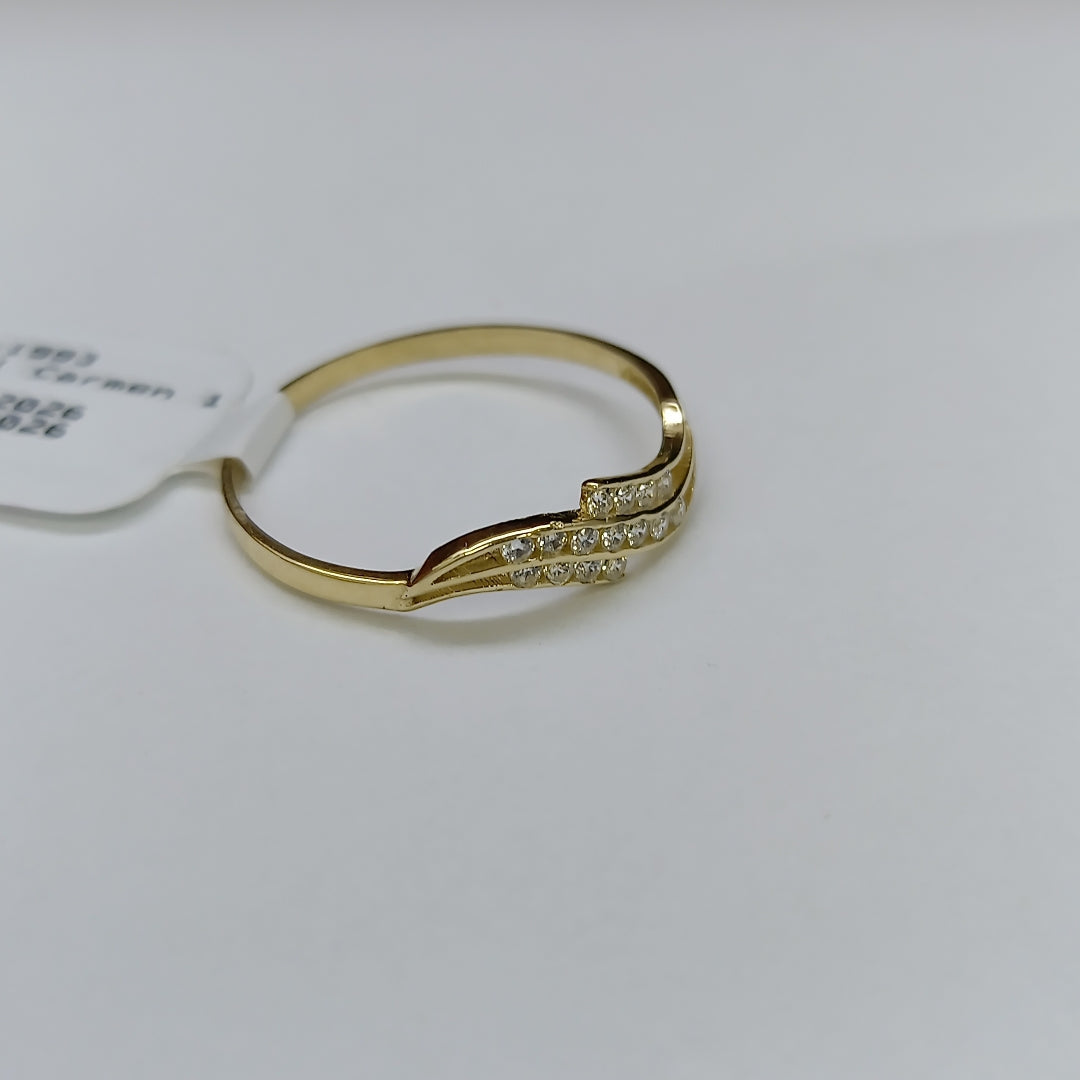 ANILLOS C CIRCONIAS 14K TALLA 8 0.9 GR (NUEVO)