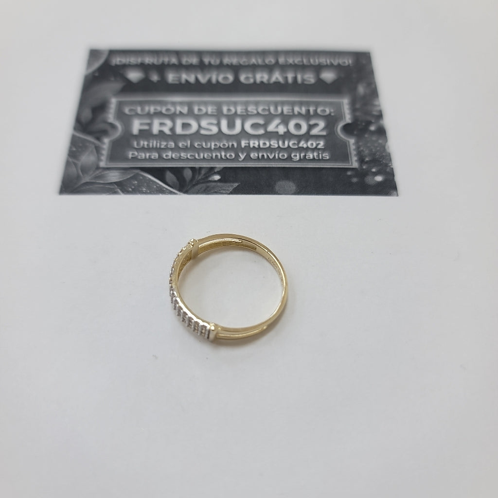 ANILLO ANILLITO C CIRCONIAS 14K 7 TALLA 1.6 GR (NUEVO)