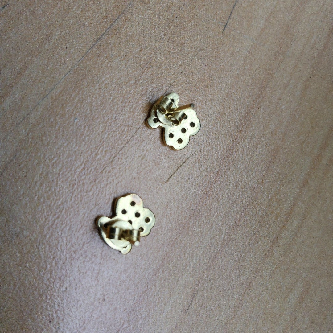 BROQUELES PAR ORO,RODIADO 14 K 2,30 GRMS (SEMINUEVO)