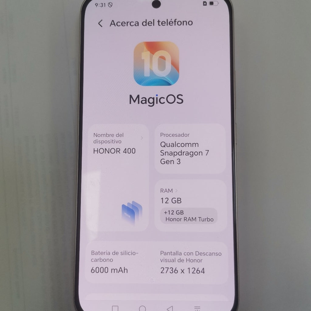 CELULAR HONOR 400 DNY-NX9 (2025) 512 GB 12 GB RAM (SEMINUEVO)