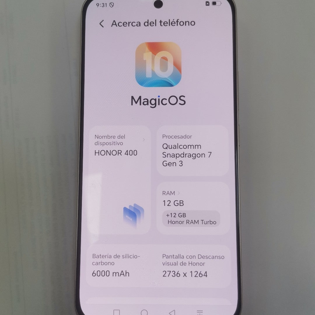 CELULAR HONOR 400 DNY-NX9 (2025) 512 GB 12 GB RAM (SEMINUEVO)