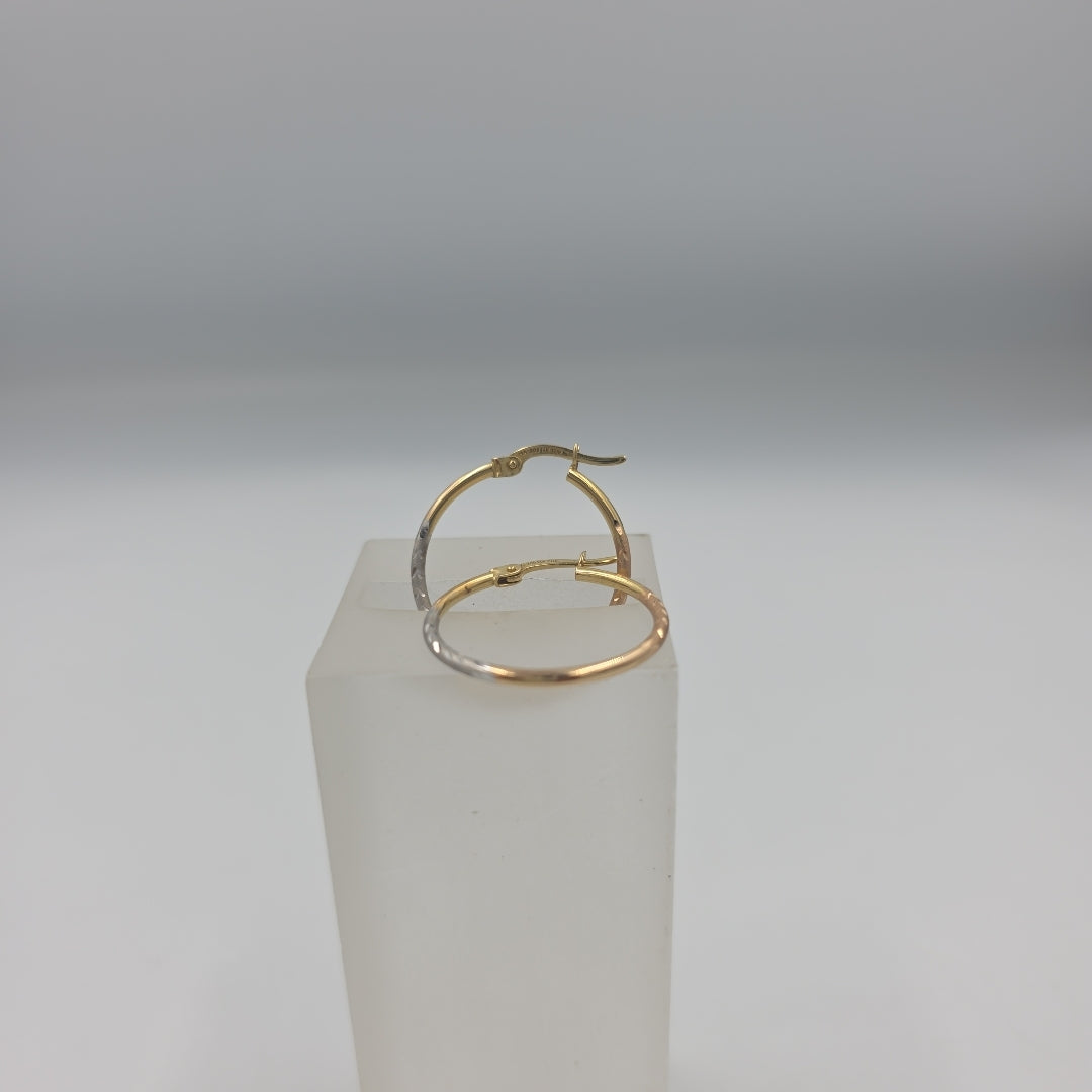 ARRACADAS PAR ORO,ORO COMBINADO 14 K 1,40 GRMS (SEMINUEVO)