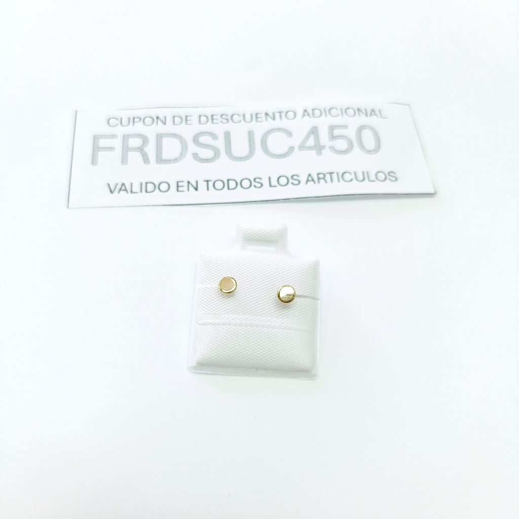 BROQUELES BROQUEL FIG TAPON REDONDO 14K 0.1408 GR (NUEVO)