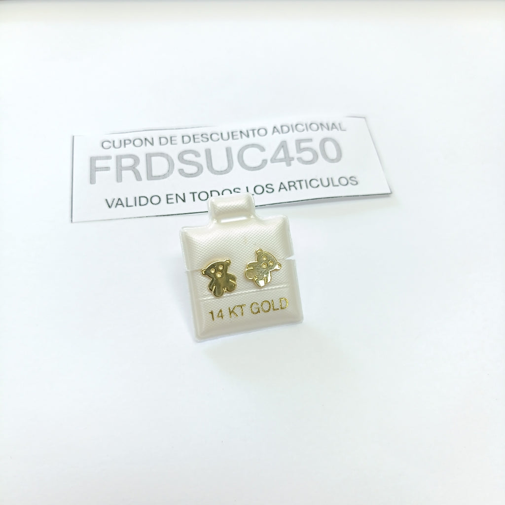 BROQUELES ORO 14K 1 (NUEVO)