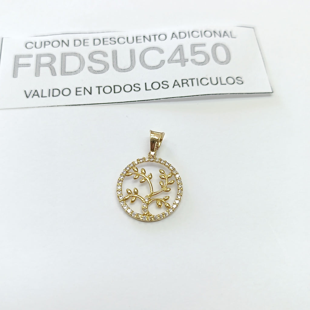 DIJE DE ARBOL DE LA VIDA C CIRCONIAS 14K 1.3 GR (NUEVO)