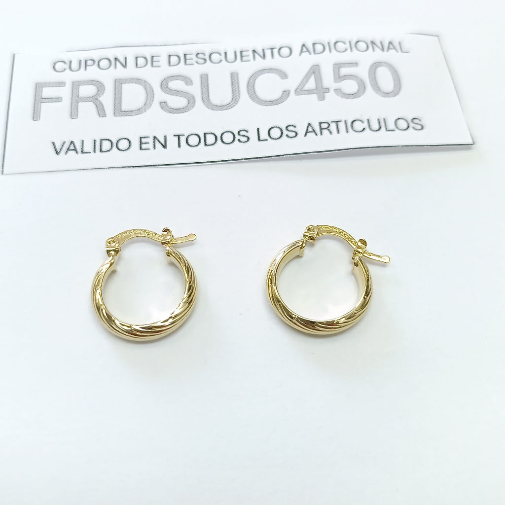 ARETES ARRACADA ASTRIADA 14K 1.6 GR (NUEVO)