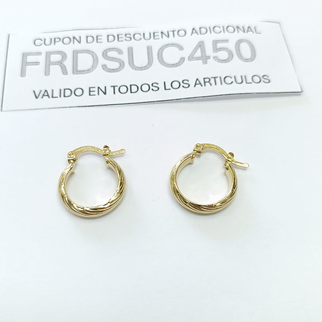 ARETES ARRACADA ASTRIADA 14K 1.6 GR (NUEVO)