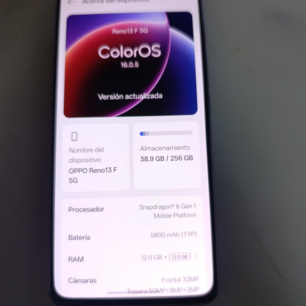 CELULAR OPPO RENO 13F 5G CPH2699 (2025) 256 GB 12 GB RAM (SEMINUEVO)