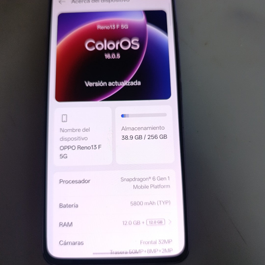 CELULAR OPPO RENO 13F 5G CPH2699 (2025) 256 GB 12 GB RAM (SEMINUEVO)