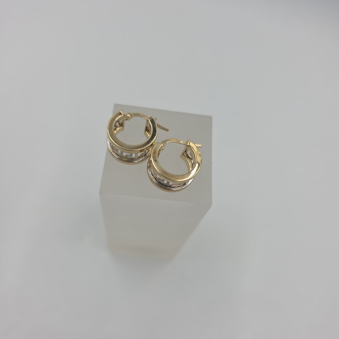ARRACADAS PAR ORO,ORO BLANCO 10 K 2,10 GRMS (SEMINUEVO)