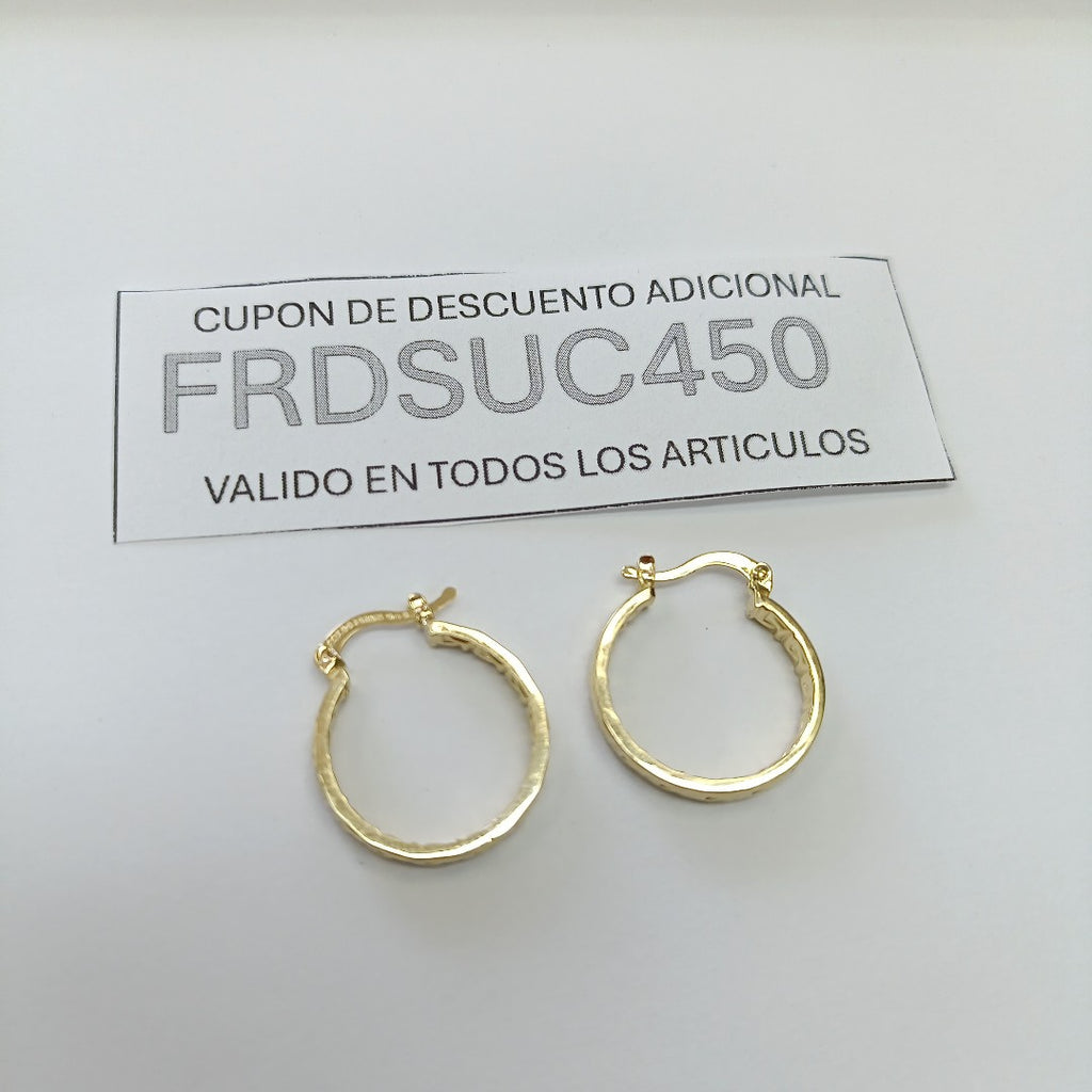 ARETES TEJIDO ARRACADAS TIPO GRECAS 14K 2.1 GR (NUEVO)